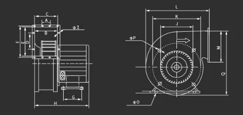Centrifugal Fan, 150FLJ17/15, 240W, Copper - detail 24
