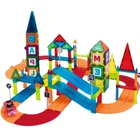 Educational Toy Diy 126Pcs Educational 3D Assembly Magnet Construction Toy Set Diy Magnetic Tiles Building Blocks For Kids