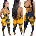 Wear Sexy Cutout Strap Bikini Print Pencil Pants Set Nightclub Wear Sexy 2 Piece Set Women