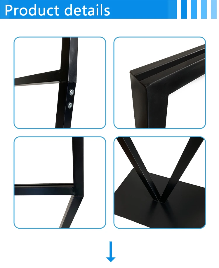 Economic Display Large Stand Standing Banner Size V Shaped Billboard Stand