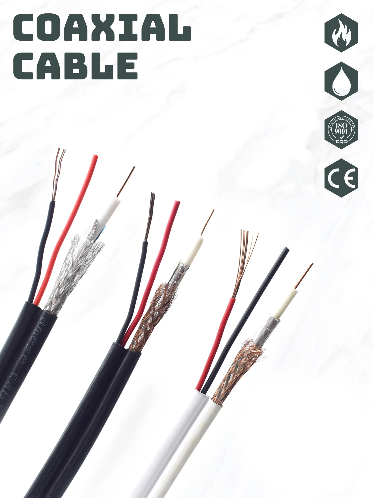 Siamese Cable Rg Rg With Power Coaxial Cable Ccs Copper Rg