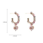 Hoop Crystal 2021 Heart Big Hoop Crystal Stone Earrings For Women