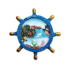 Fridge Sublimation Custom Resin Wood Fridge Magnet With Mauritius Boat 3d Tourist Souvenir Tiles