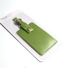 Luggage Tag Custom Wholesale Personalized Travel Pu Leather Black Luggage Name Tag