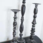 Taper Candle Handicraft Christmas Wrought Iron Taper Tealight Set 3 Hurricane Home Decoration Metal Candle Holder Gift
