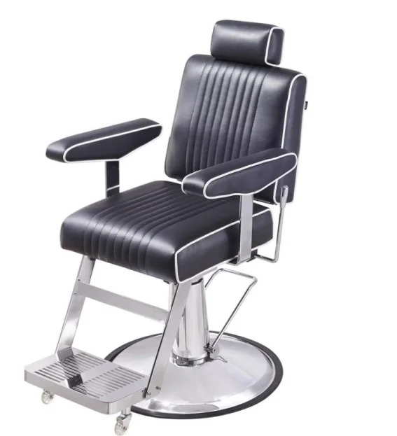 Good Quality Hair Salon Hairdressing Chair 360 Swivel Reclining Barber Chair for Barbershop Salon Heavy Duty Hydraulic Pump