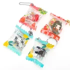 Charm Charms VOGRACE Custom Cute Inflatable Candy Charm Shaking Anime Acrylic Key Chain Charms With Sequins