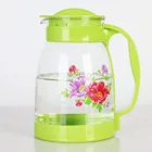 Glass Glass Teapot Glass Jiaying Factory Custom Wholesale Price Flower Painting Glass Kitchen Teapot