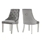Dining Room Furniture Stainless Steel Designs Eurpean Dining Chairs Set Modern Velvet Dining Room Chair