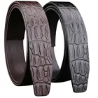 Top Layer Single Layer Crocodile Back Texture Leather Belt With Automatic Buckle For Men Business