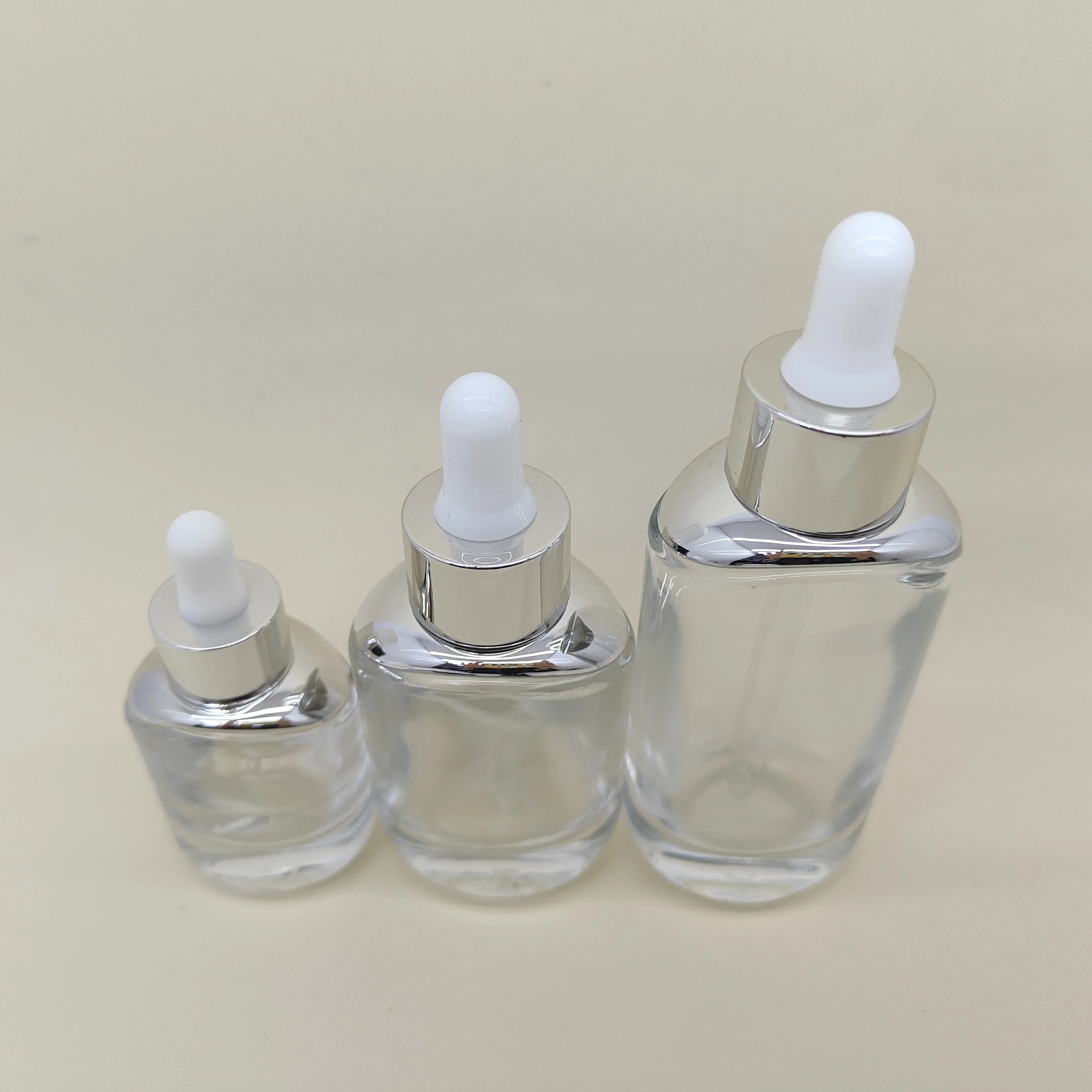 50ml wholesale glass essential oil bottle flat essence bottle oblique shoulder dropper bottle with shoulder sleeve-26