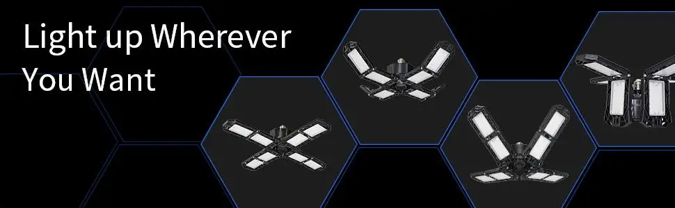 2021 linkable wraparound led highbay light 75 wattled deformable car garage light for workplace lighting