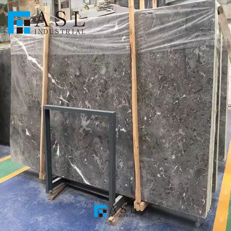 Factory direct low price sea grey marble hotesale marble low cost natural grey slab italian ash marble