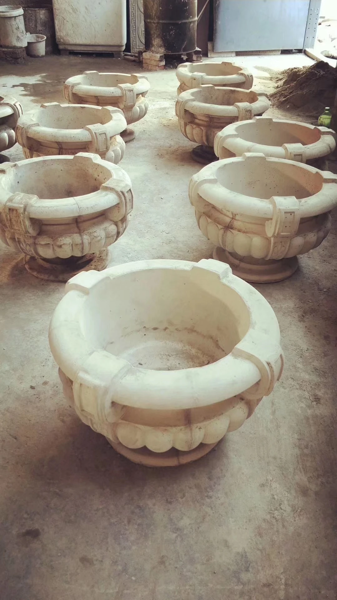 热销玻璃钢花园雕塑模具大花盆模具