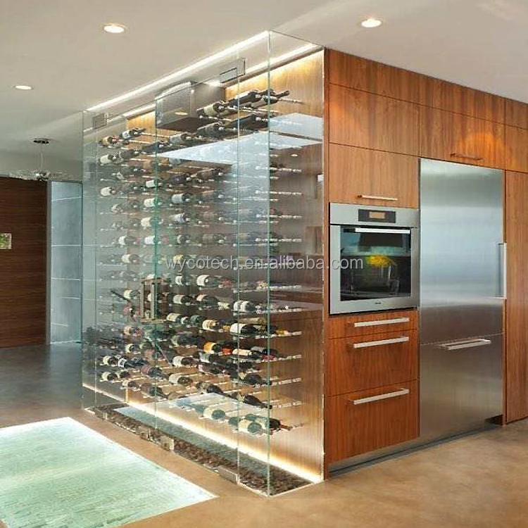 Black Glass Wine Cooler, Electric, Metal - detail 8