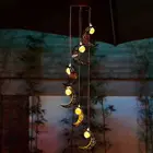 Wind Solar Moon Wind Chimes Outdoor Lights Waterproof Hanging Decorations Wind Chimes Hanging