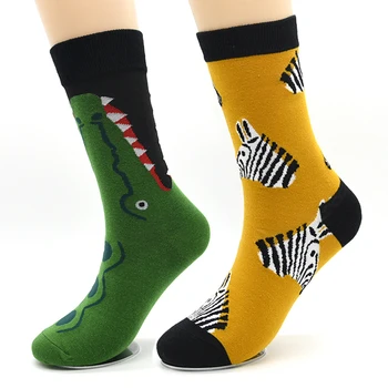 New Fashion Animal Custom Design Sock Zebra Funny Socks Happy Crew Socks For Womens Girls
