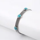 Gold Bracelet Women Wristband Stainless Steel Gold Wire Mesh Bracelet Bangles Hot Sale Stone Beads Bracelet