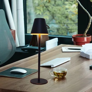 Creative Office Restaurant Bar Table Rechargeable Study Reading Touch Led Desk Light Lamp With Usb Charging Port