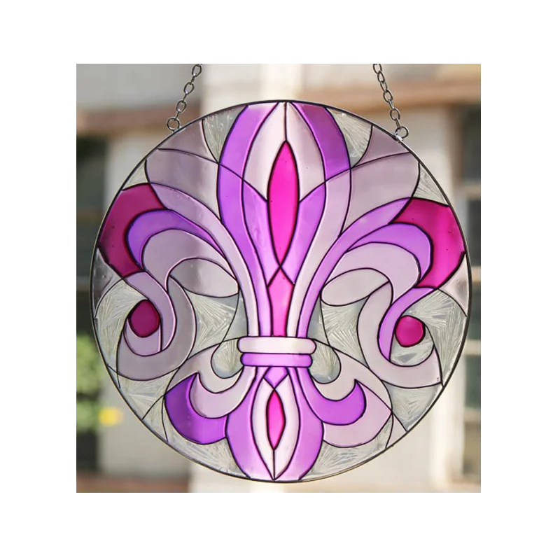 Fleur De Lis Stained Glass Suncatcher