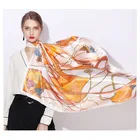 Scarf Women Hijab Scarf 100% Silk Scarves Wholesale Printed Custom Shawl Satin Silk Scarf