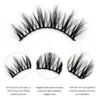 Private Label Magnets Powerful Mink Silk Strip False Eye Lashes Magnetic Eyeliner Lashes Set