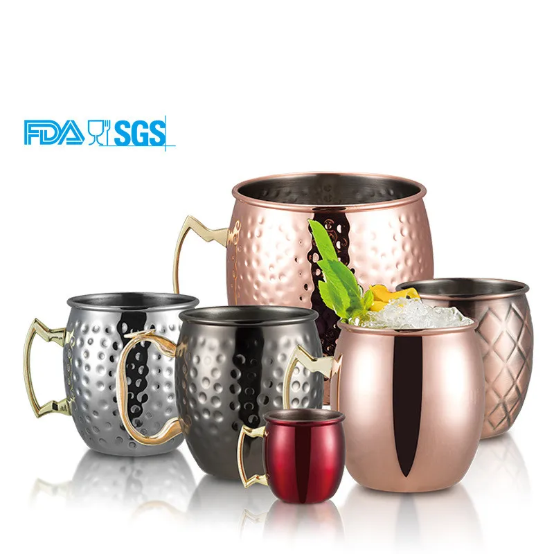 Hot Seller Wedding Birthday Party Bar Moscow Mule Cocktail Wine Beer Hammered Copper Mug