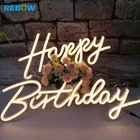 Drop Shipping Acrylic Led Custom Flexible Personalized Hello Gorgeous Happy Birthday Neon Light Sign Neon