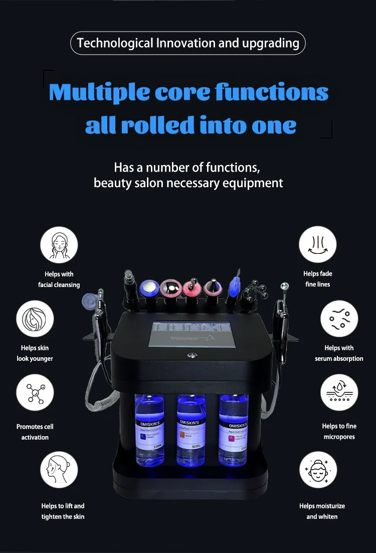 Aqua Peel Facial Machine Hydrodermabrasion Skin Rejuvenation Device for Professional Use 3 <strong>TECHNICAL SPECIFICATIONS</strong> Power: 110W Voltage: 100V/110V/220V Treatment Handpieces: 10 pcs Screen Size: 10.1inVacuum Range:0-90kpa Vacuum Range:0-90kpa Ultrasonic: 1Mhz / 2W/cm2 RF frequency:1.5Mhz Package Size: 47*45*42cm Package Weight: 10kg ReturnPolicy: <b class="magic-5"><span style="color: #2196ed;">30 Days Money back guarantee</span></b> <a href="http://skintechx.com/refund_returns" data-sm="true">Return Policy</a> ShippingDetails: <b class="magic-5"><span style="color: #2196ed;">FREE SHIPPING fast delivery</span></b> <a href="https://skintechx.com/shipping-policy" data-sm="true">Shipping policy</a> Aqua Peel Facial Machine Hydrodermabrasion Skin Rejuvenation Device for Professional Use
