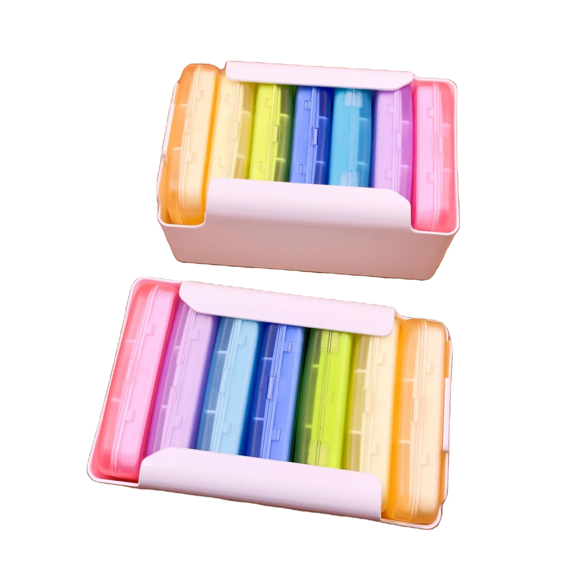 6 grids pill organizer storage cases 7 color plastic holder Customize logo home and travel weekly pill box