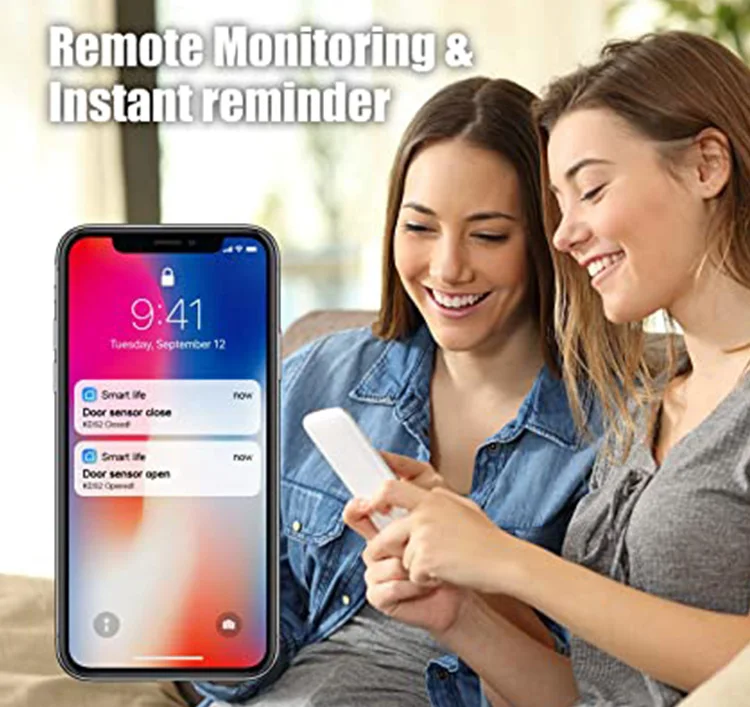 wifi home door window magnetic sensor alarm Tuya wifi smart door sensor