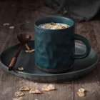 Ceramic Dishes High Quality Nordic Style Matte Color Clay Plates Stone Design Ceramic Dish Porcelain Plate Dinner