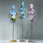 Custom High End Female Velvet Display Torso Arms Standing Plastic Mannequins