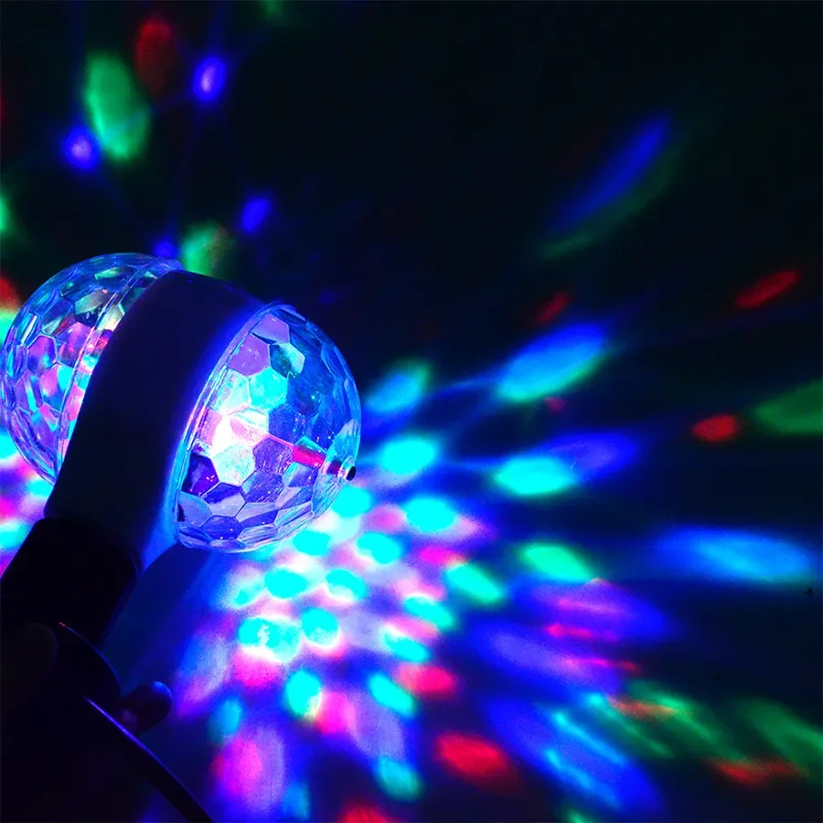 E27 RGB Disco Lights Strobe Light 6W AC85-265V DJ Stage Lamp Bulb For Holiday Birthday Party Club Halloween Home Decoration