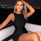 Womens Women TOB Summer Hot Sale Sexy Backless Womens Pleated Party Club Mini Dresses Ladies Bodycon BK062
