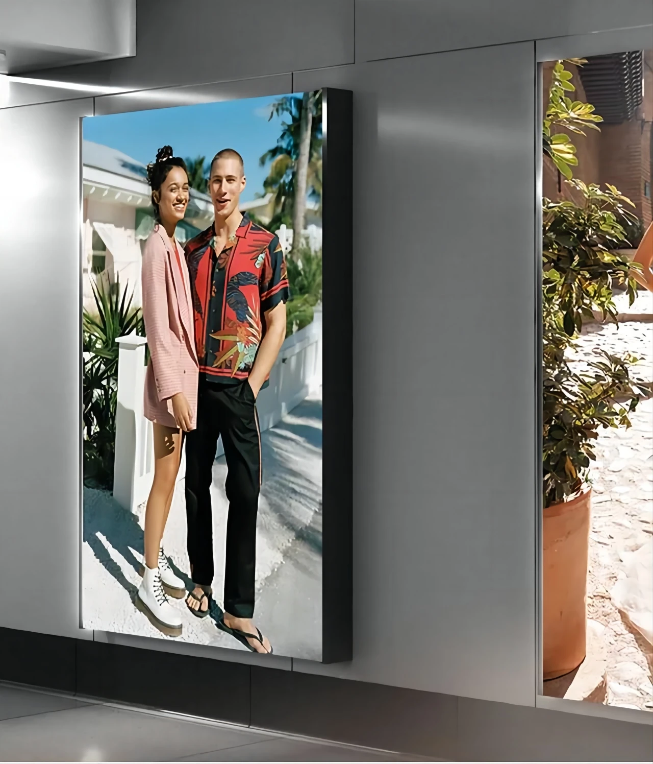 product high quality custom size commercial led frameless fabric canvas backlight advertising light box for outdoor advertising-3