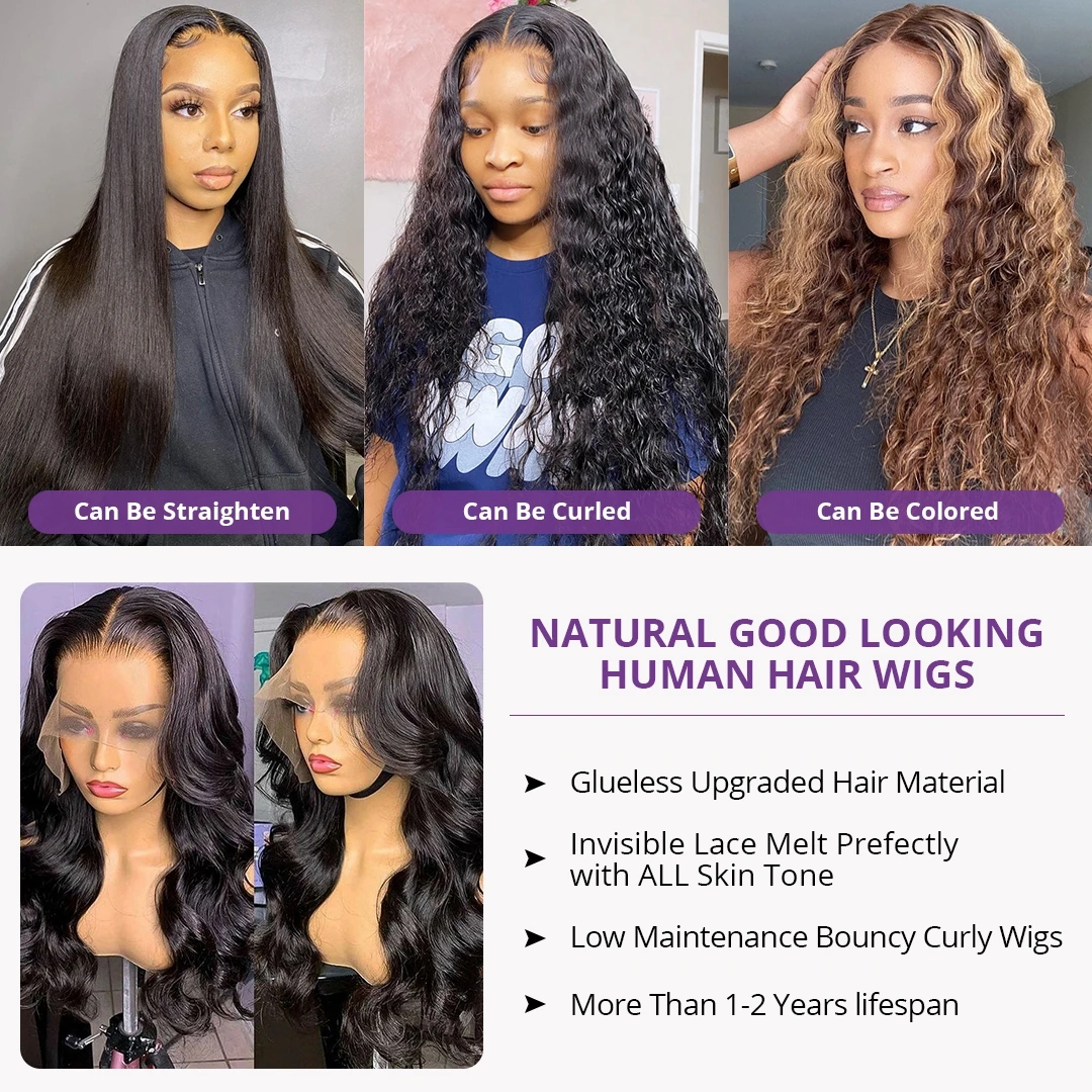 Transparent Body Wave Transparent Hd Lace Frontal Wigs Brazilian 100% Virgin Hair 360 Full Lace Human Hair Wig For Black Women
