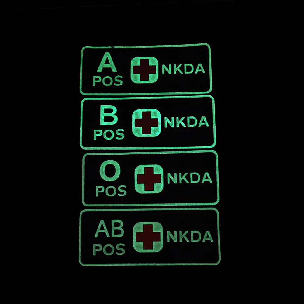 Patch Quadrato PVC 3D Gruppo Sanguigno AB+ Con Velcro - Glow - Foto 5