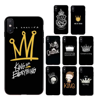 Black king of all things style TPU silicone phone case for iphone