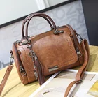 Leather High Quality Fashion Vintage PU Leather Designer Ladies Crossbody Bags Women Handbags