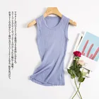 Cotton Tank Tops Hot Selling Fashion Design Mulberry Silk Sleeveless Cotton Tank Tops Women