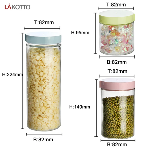 Wholesale Home kitchen airtight candy high borolicicate storage glass jar and seasoning pot set