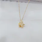 Jewelry Star Popular Women Jewelry 18K Gold Plated Star Shape Necklaces With Zircon