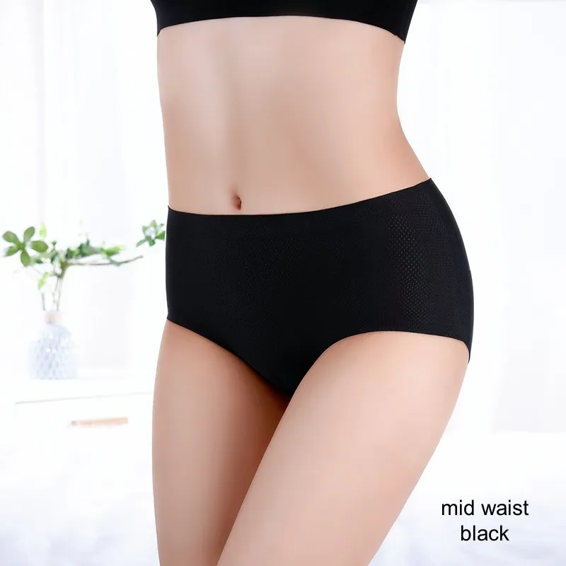 Hot Sale 4xl Plus Size Panties Women's Penti High Waist Tummy Sexy Underwear Ladies Underpants Nylon / Cotton High CUT Knitted