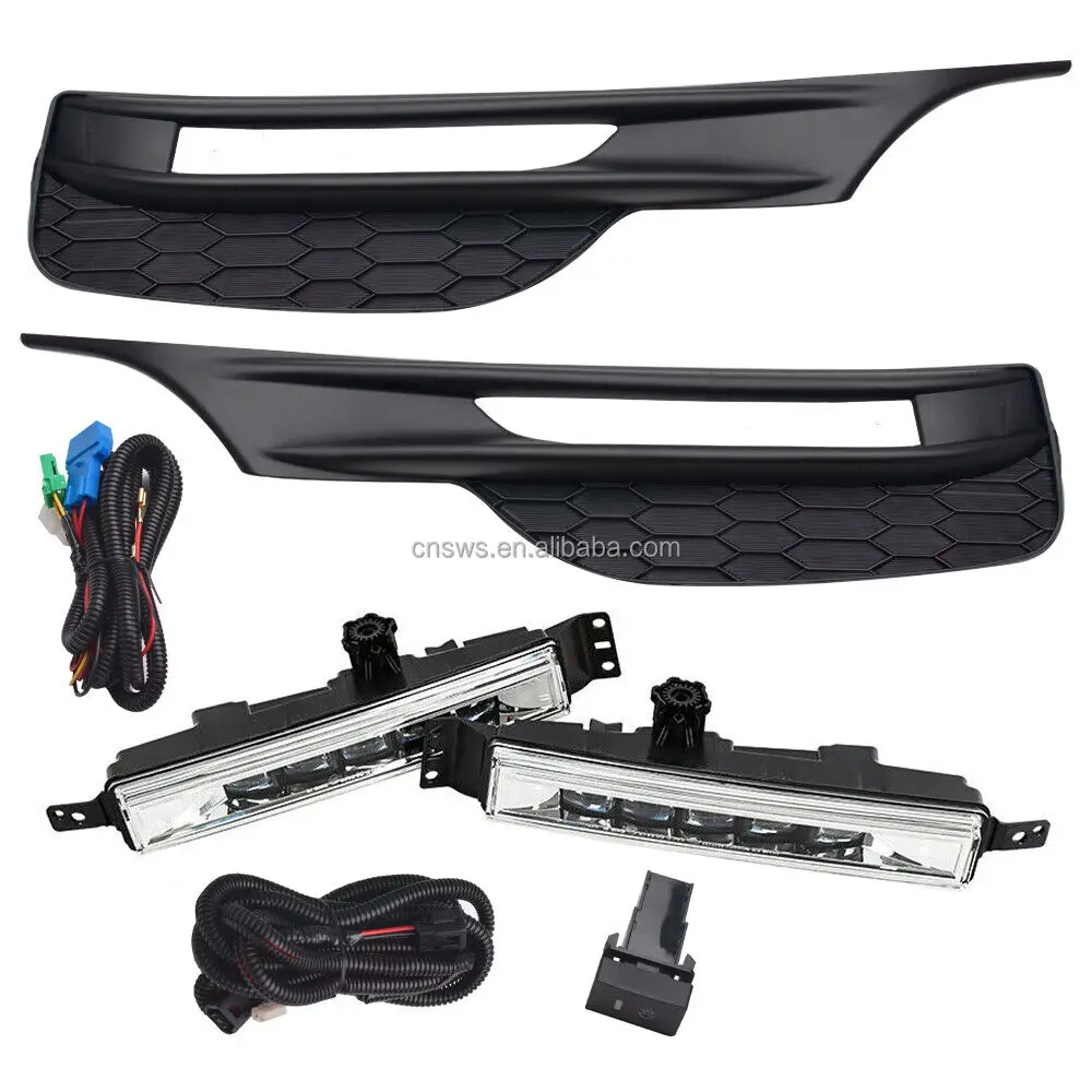 prodotto paraurti anteriore auto kit carrozzeria griglia superiore inferiore fendinebbia set combinato luce per honda accord berlina 2016 2017-38