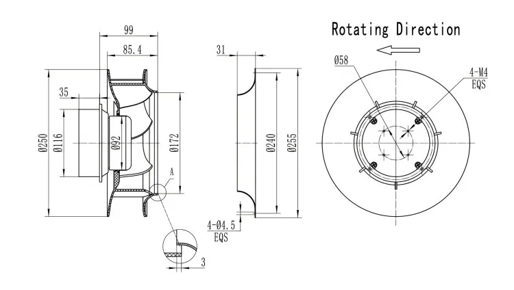 High Intelligence Brushless Fan, 230V, 295W - detail 6