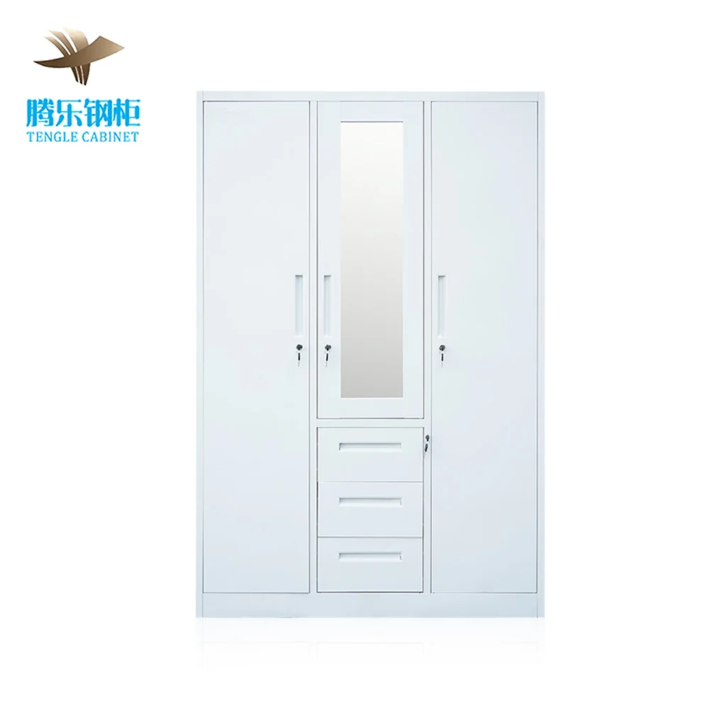 Guangzhou Heshan Tengle  Factory Direct Sale Factory Supplied Metal Almirah Wardrobe Closet Cupboard