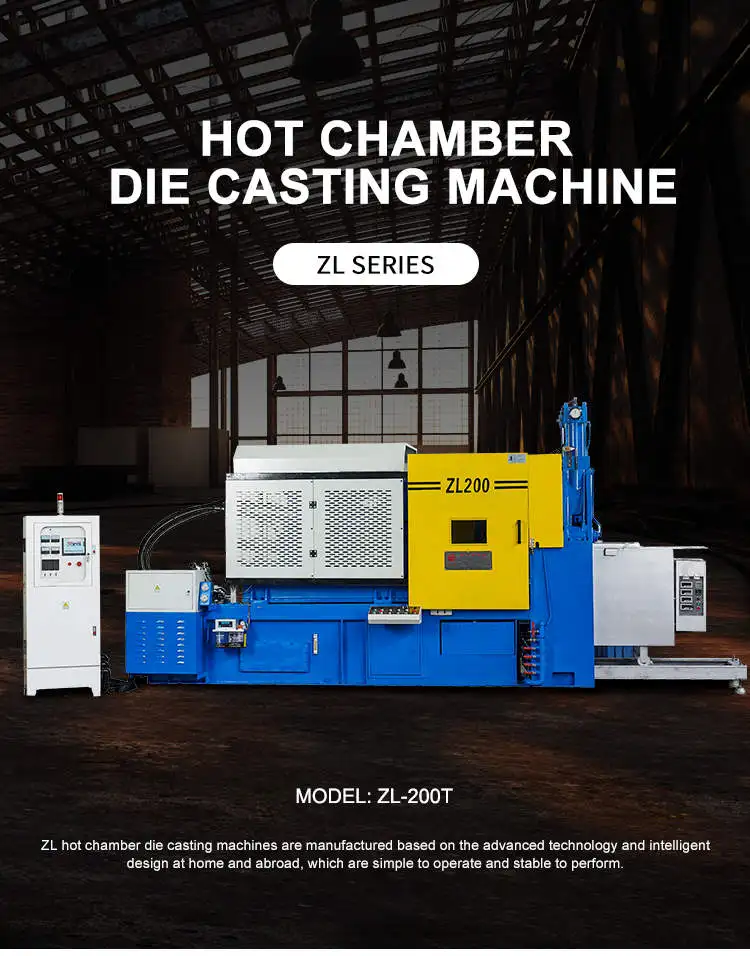 200 Ton Full Automatic High Pressure Zinc Alloy Hot Chamber Die Casting Machine for Making Furniture Hardware manufacture