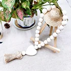 Wood Bead Wood Wooden Beads Customized Wood Bead Garland With Tassels
