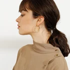 Set Jewelry Factory Wholesale Fashion Circle Circle Gold-Plated Set Silver Jewelry Mini Crystal Women Diamond Earring